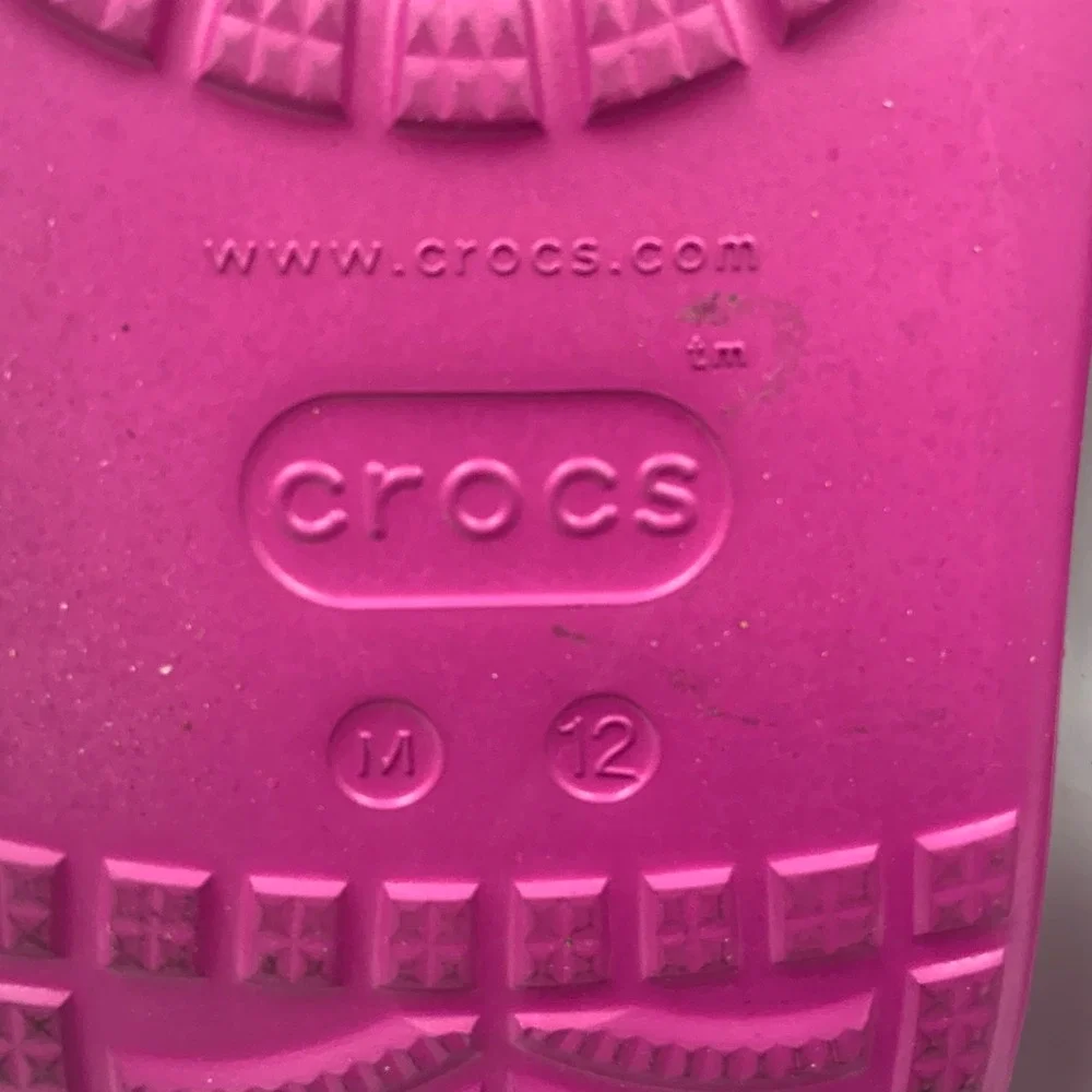 Crocs Classic Crush Clog Magenta Pink Platform Mens Sandals 207521-6QQ